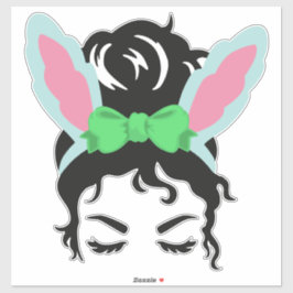 Adesivo Easter Messy Bun Sticker – Bunny Ear Hair Bun 