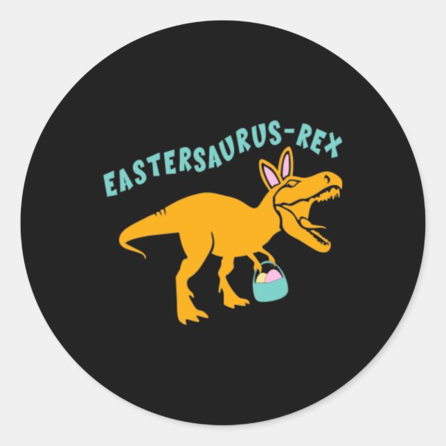 Adesivo Eastersaurus Presente de Dinossauro de Páscoa para (Frente)
