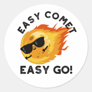 Adesivo Easy Comet Easy Go Engraçado Astronomia Pun
