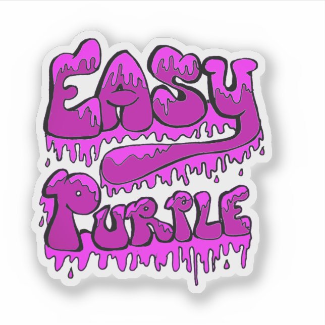 Adesivo Easy Purple Drip Logo Sticker (Frente)
