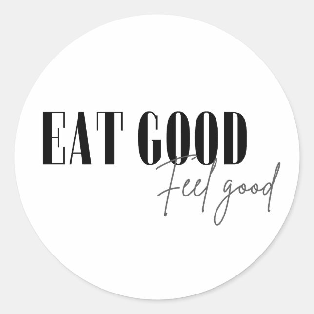 Adesivo Eat good, feel good (Frente)
