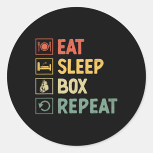 Adesivo Eat Sleep Box Repetir Atleta de Força Esportiva Bo