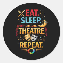 Adesivo Eat, Sleep, Theatre, Repeat