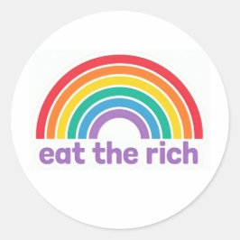 Adesivo Eat The Rich Rainbow Retro stickers