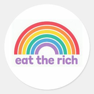 Adesivo Eat The Rich Rainbow Retro stickers