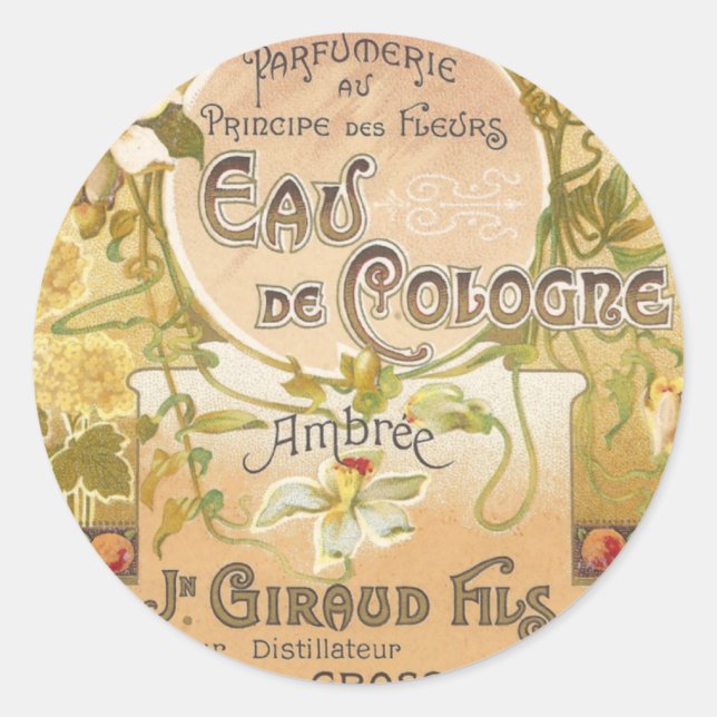Adesivo Eau de Cologne Ambree Stickers (Frente)