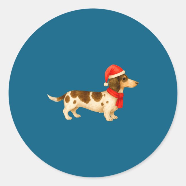 Adesivo Ebald Christmas Dachshund E Funny Doxie Dog Mom  (Frente)