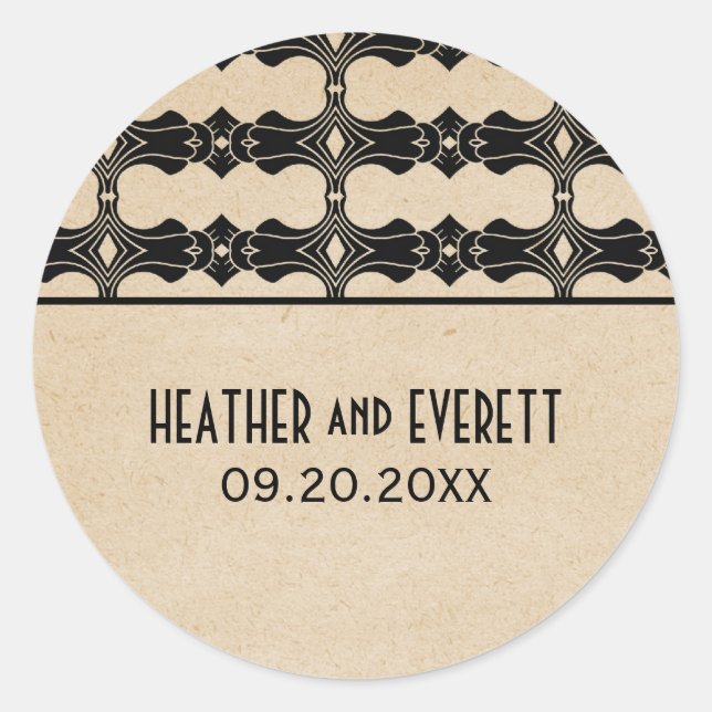 Adesivo Ebony Art Deco Border Stickers (Frente)