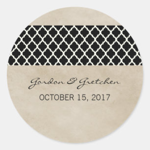 Adesivo Ebony Rustic Quatrefoil Stickers