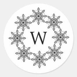 Adesivo Ebony Snowflake Wreath Holiday Stickers