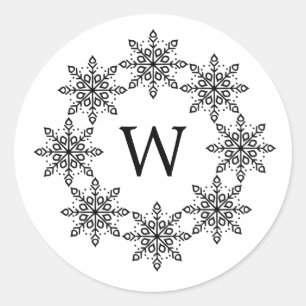 Adesivo Ebony Snowflake Wreath Holiday Stickers