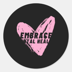 Adesivo Ebrace Mental Health Pink Heart Sticker