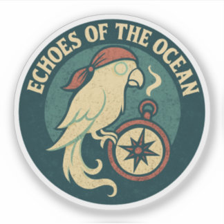 Adesivo Echoes Of The Ocean Pirate Parrot