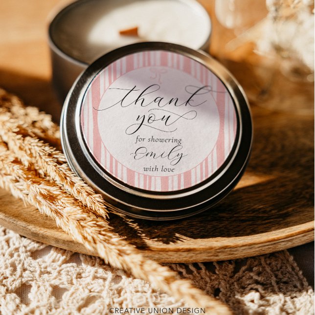 Adesivo Eclectic Strips - Chá de fraldas Rosa Muito Obriga (Criador carregado)