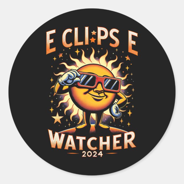 Adesivo Eclip Solar Eclipse Sun Vestindo 2024 (Frente)