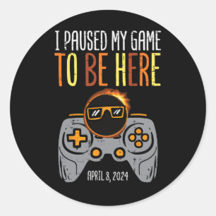 Adesivo Eclipse Gamer Pausa Meu Jogo Abril 8 Homens Menino