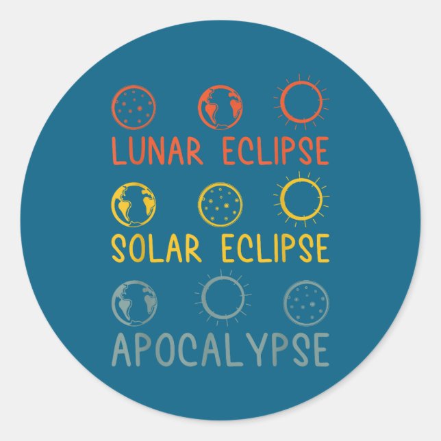 Adesivo Eclipse Lunar Solar Apocalipse Celestial (Frente)