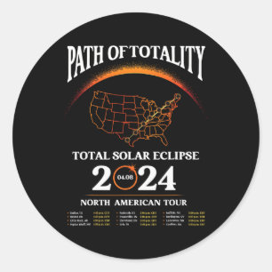 Adesivo Eclipse Path Of Totality Solar Eclipse Abril 8 202