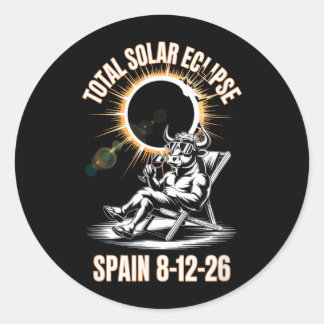Adesivo Eclipse Solar 12 de Agosto de 2026 Espanha Arte To