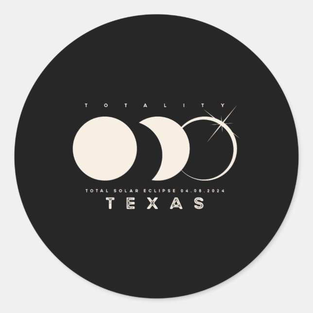Adesivo Eclipse Solar 2024 Astronomia Eclipse Total do Tex (Frente)