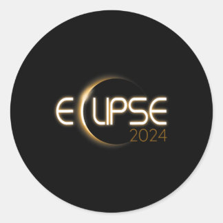 Adesivo Eclipse Solar 2024 Crescent Sun Design