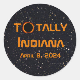 Adesivo Eclipse Solar 2024 de Indiana Total