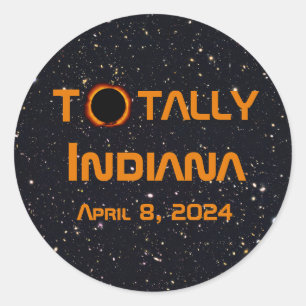 Adesivo Eclipse Solar 2024 de Indiana Total