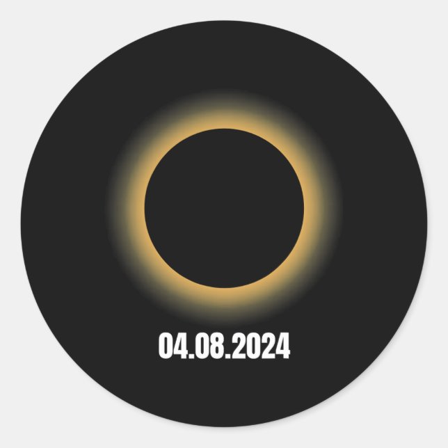 Adesivo Eclipse Solar 2024 Eclipse Solar Total 4.08.24 (Frente)