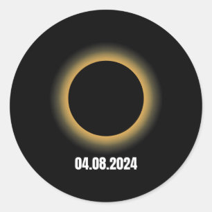 Adesivo Eclipse Solar 2024 Eclipse Solar Total 4.08.24