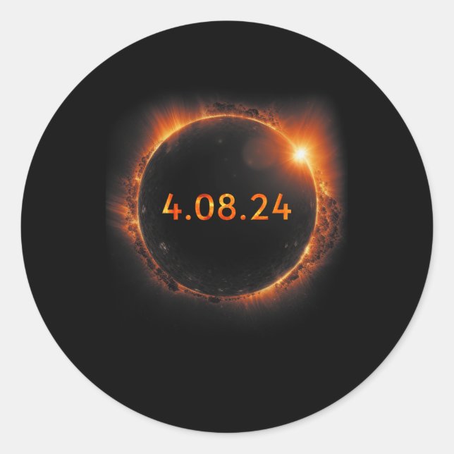 Adesivo Eclipse Solar 2024 Eclipse Solar Total 4.08.24 11 (Frente)