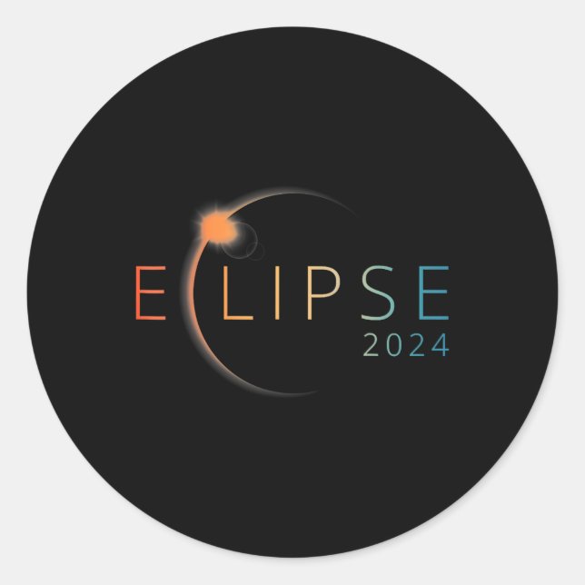 Adesivo Eclipse Solar 2024 Eclipse Solar Total 4.08.24 2 (Frente)