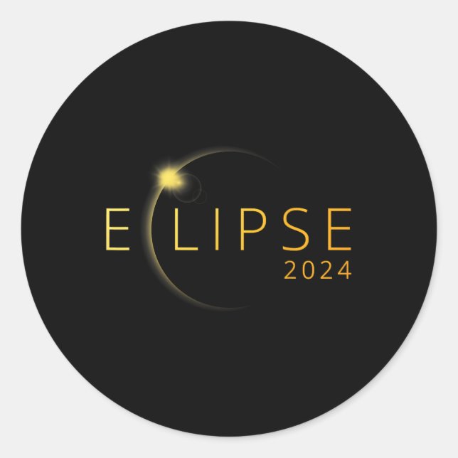 Adesivo Eclipse Solar 2024 Eclipse Solar Total 4.08.24 3 (Frente)