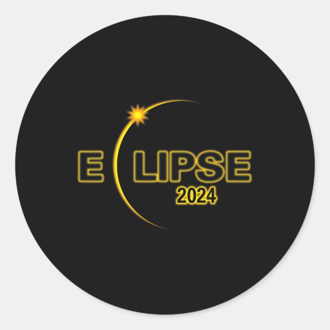 Adesivo Eclipse Solar 2024 Eclipse Total do Sol 4.08.24 So (Frente)