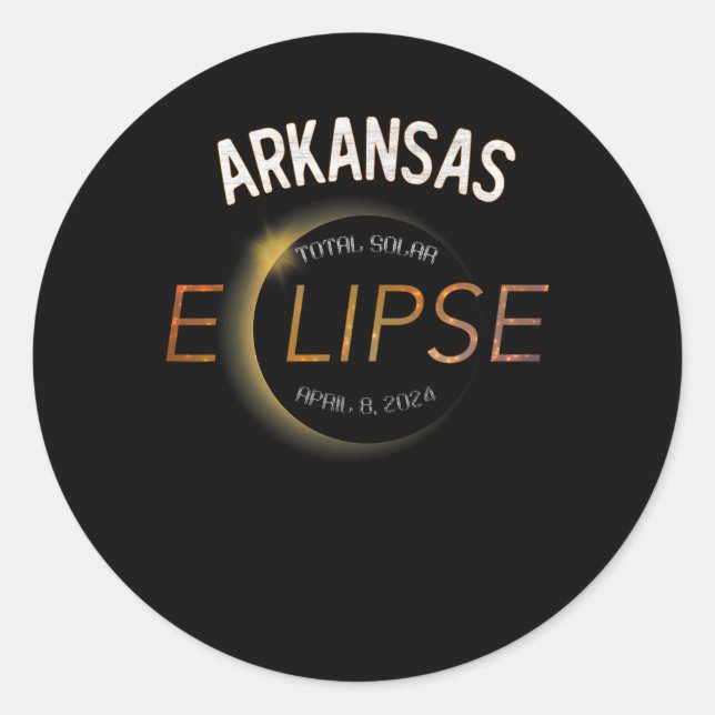 Adesivo Eclipse Solar 2024 Estado Total do Eclipse Solar A (Frente)
