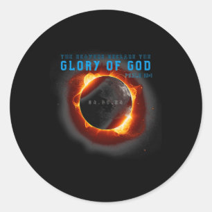 Adesivo Eclipse Solar 2024 Glória Cristã De Deus Salmo 19
