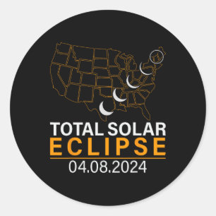 Adesivo Eclipse Solar 2024 Mapa Eclipse Abril 8 2024 Eclip