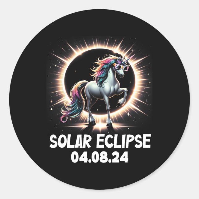 Adesivo Eclipse Solar 2024 Total Eclipse 8 de abril 24 uni (Frente)