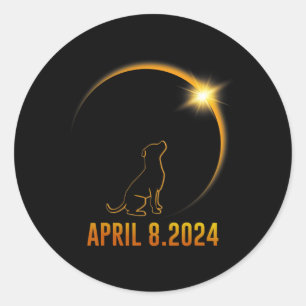 Adesivo Eclipse Solar 2024 Totalidade de Cães 1