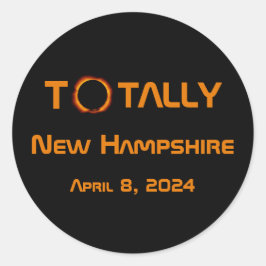 Adesivo Eclipse Solar 2024 Totalmente Nova Hampshire