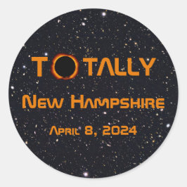 Adesivo Eclipse Solar 2024 Totalmente Nova Hampshire