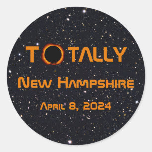 Adesivo Eclipse Solar 2024 Totalmente Nova Hampshire