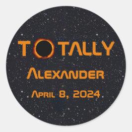 Adesivo Eclipse Solar 2024 Totalmente Pessoal