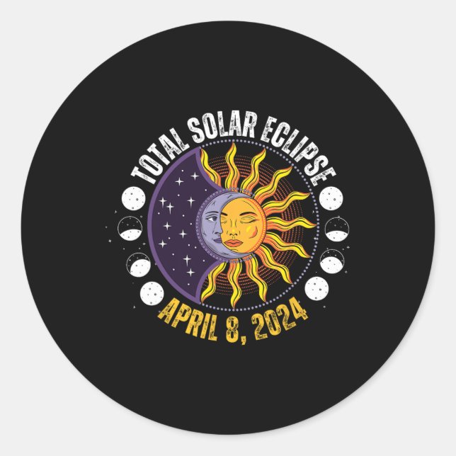 Adesivo Eclipse Solar 8-4-2024 Eclipse Com Sol (Frente)