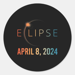 Adesivo Eclipse Solar Abril 8 2024 Eclipse Solar Total