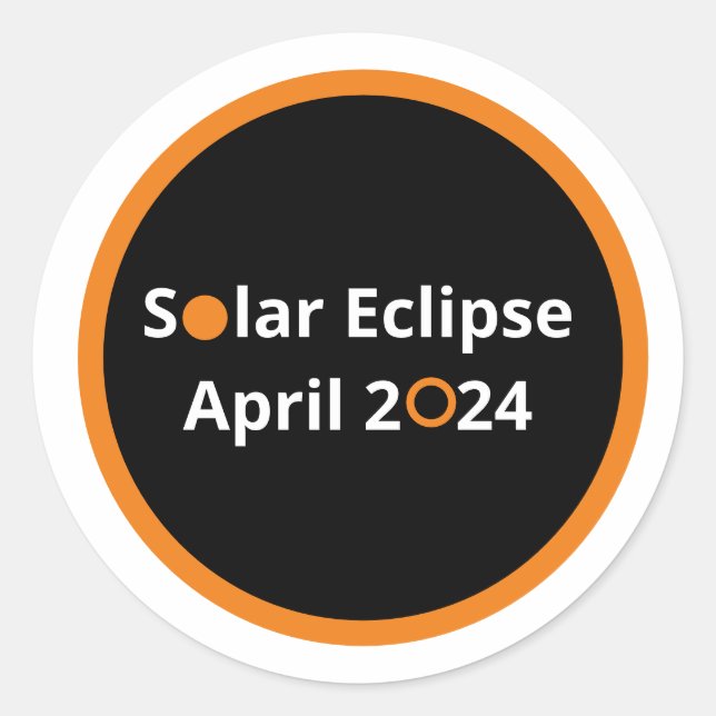Adesivo Eclipse Solar abril de 2024 (Frente)