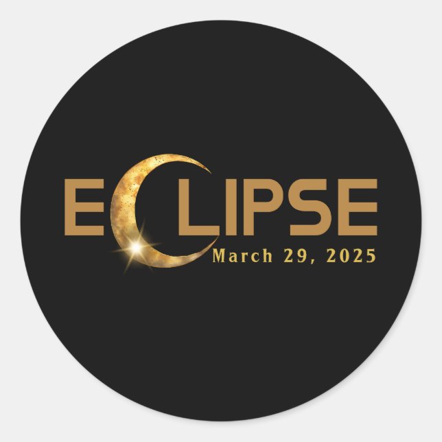 Adesivo Eclipse Solar American Event 3/29/2025 (Frente)