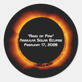 Adesivo Eclipse Solar Anelar de Fogo de 2026