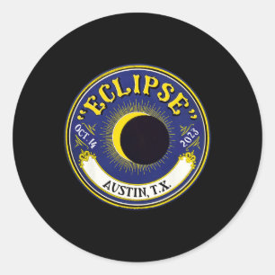 Adesivo Eclipse Solar Annular Austin Texas Family Viagem