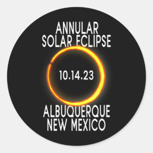 Adesivo Eclipse Solar Annular T - Albuquerque Novo México