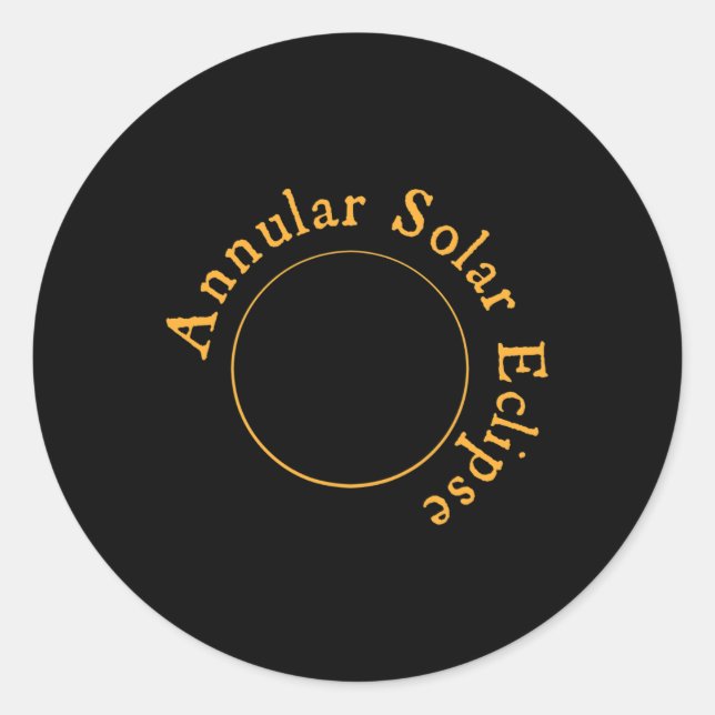 Adesivo Eclipse Solar Anular (Frente)